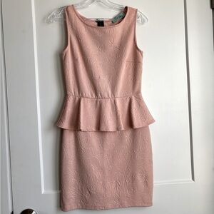 Peachy pink Karlie peplum dress